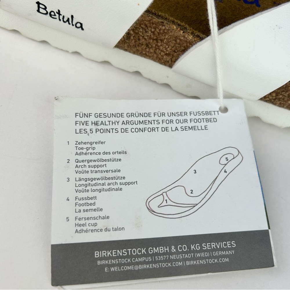 Birkenstock Betula Mayari White Birko-Flor Sandals EU 42 US L 11 - Picture 12 of 16